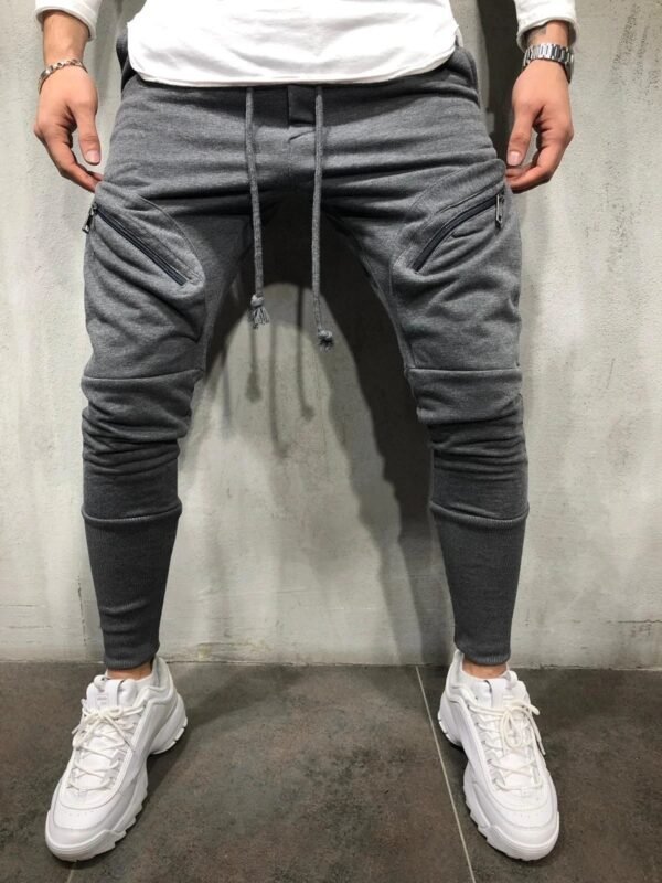 Men Sports Zipper Casual Pants - Image 3