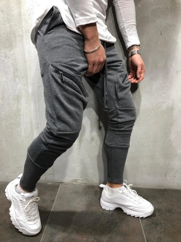 Men Sports Zipper Casual Pants - Image 9