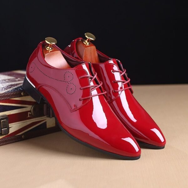 Men Leather Shoes Men Business Casual Dress Shoes - Image 2