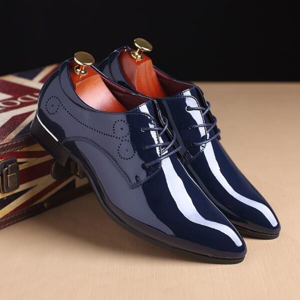 Men Leather Shoes Men Business Casual Dress Shoes - Image 5