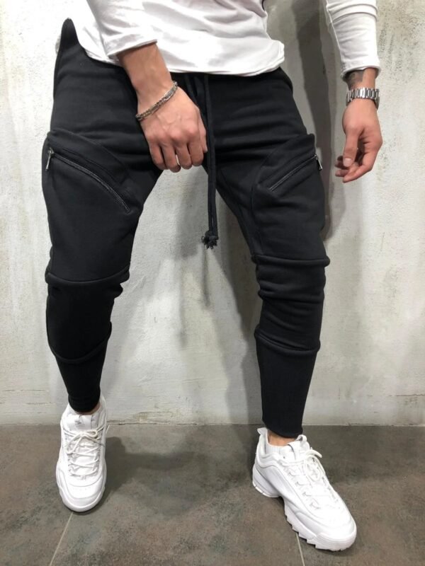 Men Sports Zipper Casual Pants - Image 4