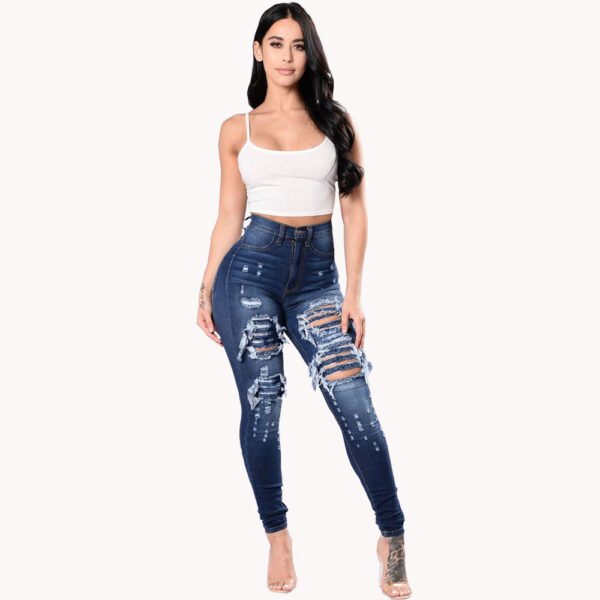 Women's ripped jeans pants - Image 3