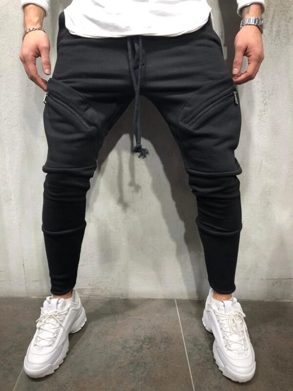 Men Sports Zipper Casual Pants - Image 2