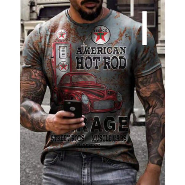 Man T-shirt Car Highway Motorcycle Hip Hop T-shirt - Image 9