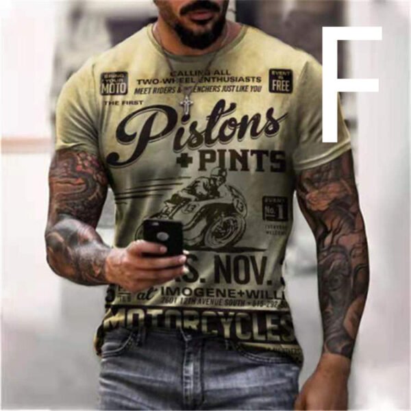 Man T-shirt Car Highway Motorcycle Hip Hop T-shirt - Image 10