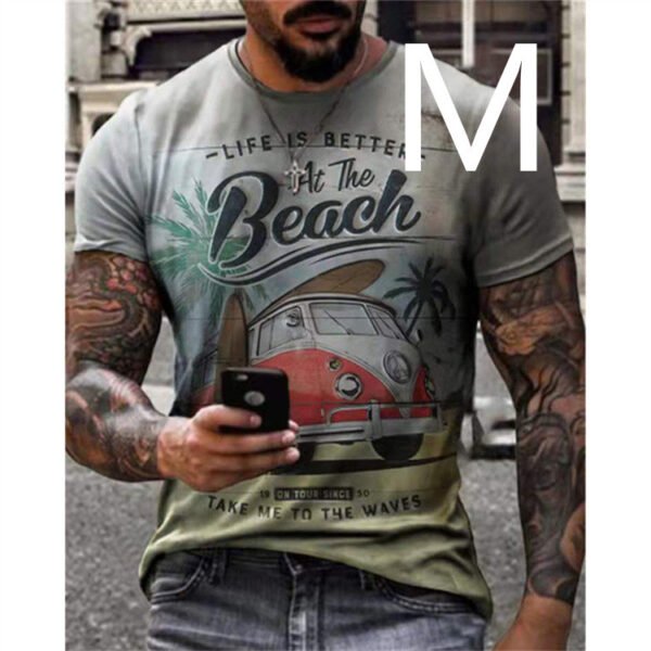 Man T-shirt Car Highway Motorcycle Hip Hop T-shirt - Image 4